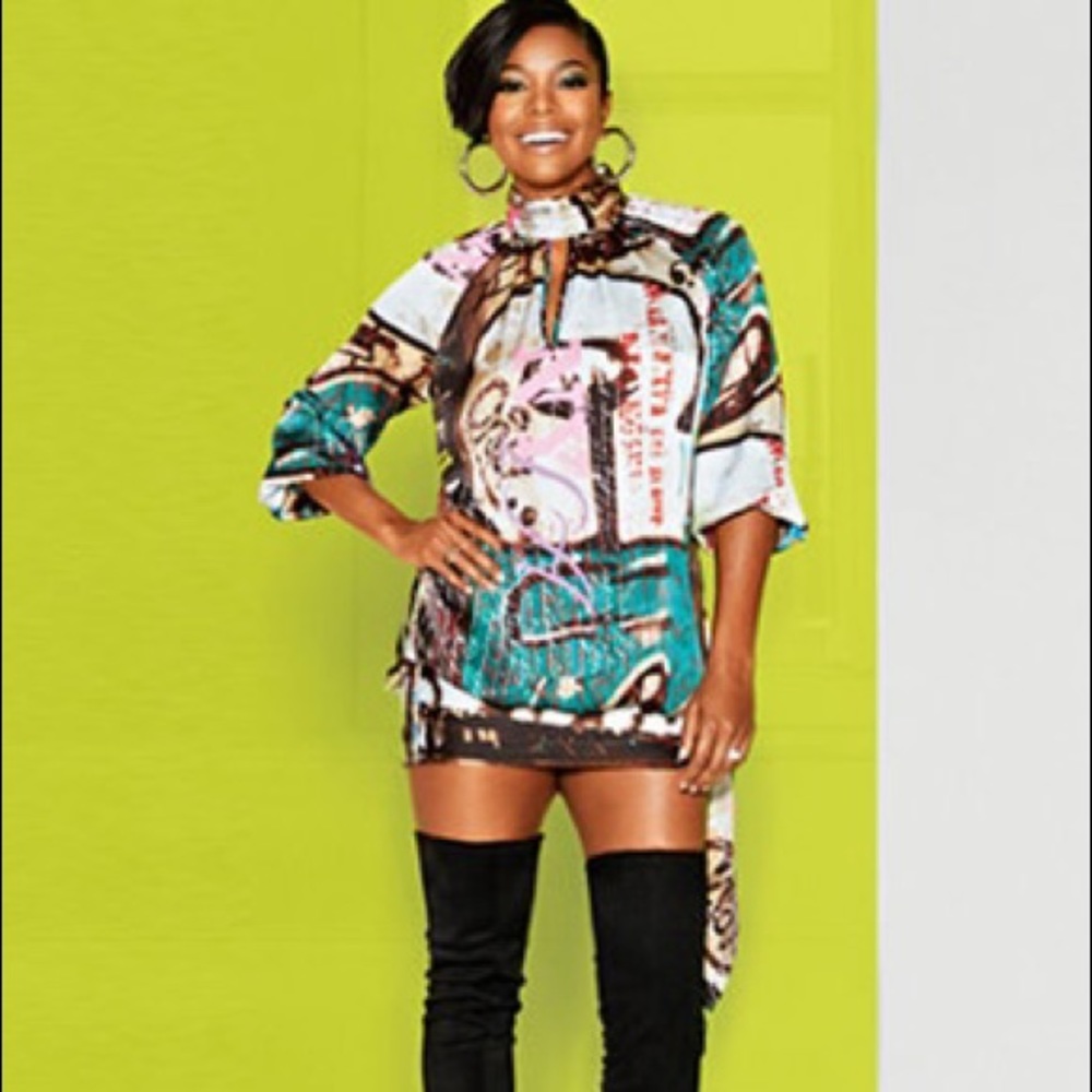 NY&Co x Gabrielle Union Graffiti Print Shift Dress